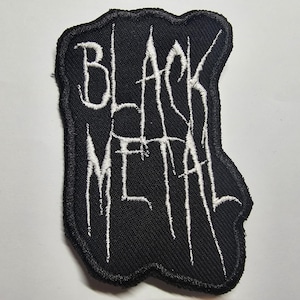Black Metal Embroidered Patch Battle Jacket