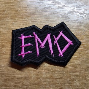 Emo Embroidered Patch Pop Punk Metalcore 00s Culture Throwback Pink