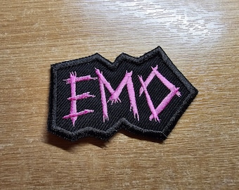 Emo Embroidered Patch Pop Punk Metalcore 00s Culture Throwback Pink