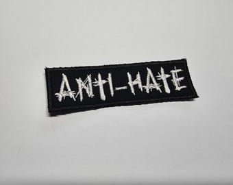 Anti Hate Metal Punk Style Embroidered Patch Equality and Politics