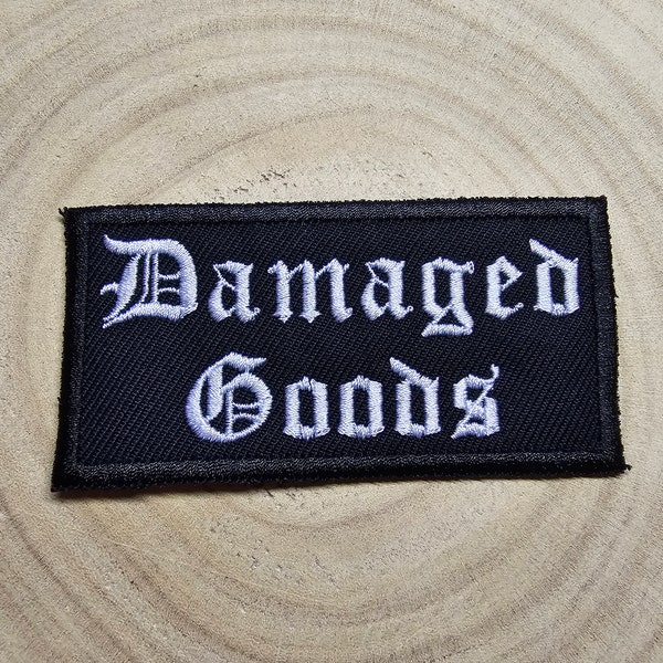 Damaged Goods Emo Goth Metal Punk Embroidered Patch