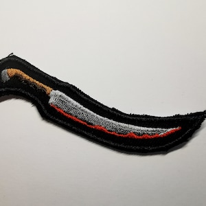 Medieval Weapons Iron On Patches Viking Curved Sword