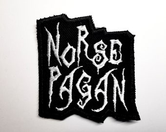 Norse Pagan Iron On Embroidered Patch Heavy Metal style patch