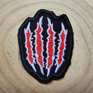 Bear Claw Marks Aufnäher zum Aufbügeln für Horrorfilmfans und RPG-Gamer