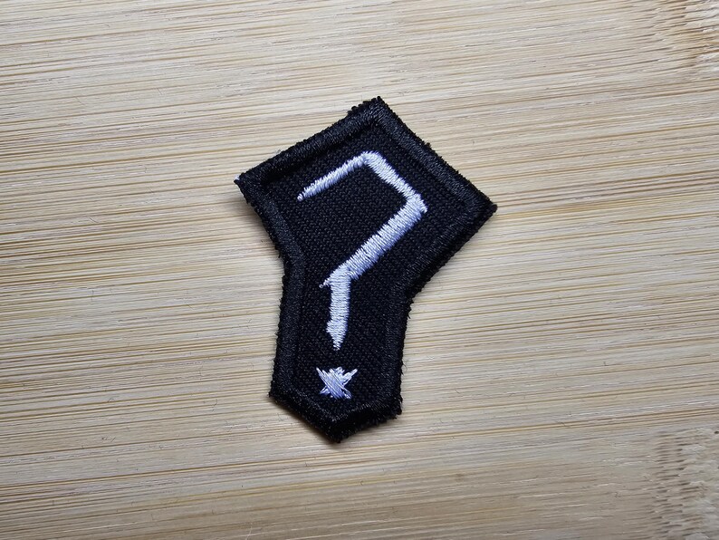 Question Mark Small Iron on Embroidered Patch Gothic Punk Crust - Etsy