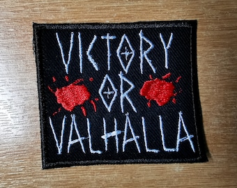 Victoria o Valhalla, parche bordado nórdico vikingo para planchar, Asatru Odin