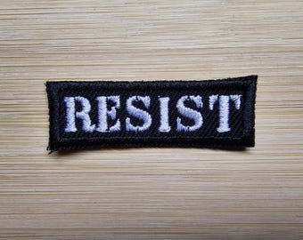 Resistência MUITO PEQUENA Patch bordado termocolante Política Anarquista Patches Feministas de Esquerda