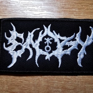 Enby Non Binary Black and Death Metal Embroidered Patches LGBTQ+ Gay Bi Queer and Lesbian