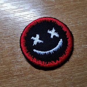 Dripping Face Iron On Embroidered Patch Pop Punk Skater Alternative Gothic Metal Gift