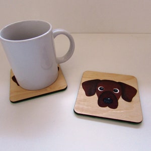 Rhodesian ridgeback wooden coaster, rhodesian ridgeback gift, dog coaster, wooden coaster
