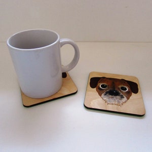 Sottobicchiere in legno Border Terrier, regalo Border Terrier, sottobicchiere per cani, sottobicchiere in legno