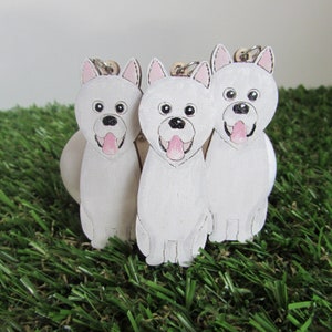 Samoyed wooden keyring, dog key ring, keyring, keychain, dog key chain, samoyed gift, samoyed