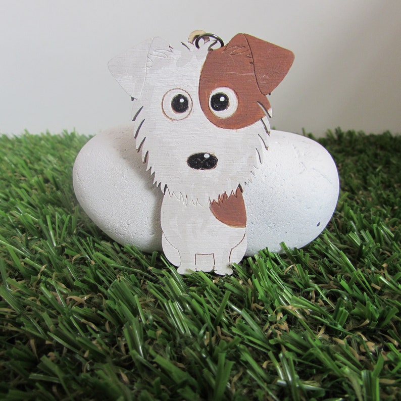 Parson Jack Russell Schlüsselanhänger aus Holz Bild 3