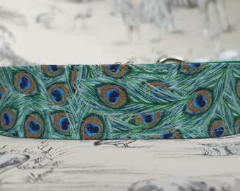 Lucia's peacock design 40mm full martingale, greyhound, lurcher, whippet, saluki