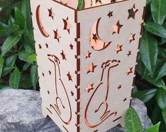 Tea light lantern for lights greyhound whippet lurcher dog design christmas