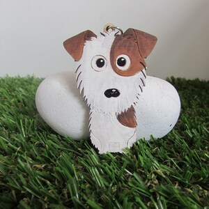 Parson Jack Russell Schlüsselanhänger aus Holz Bild 2