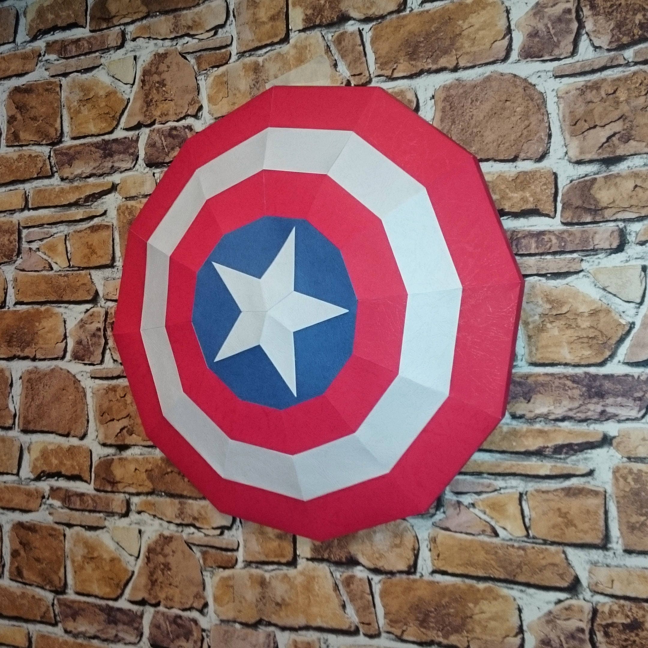 Papercraft Captain america shield digital template 3D PDF Etsy Papercraft Captain america shield digital template 3D PDF Etsy