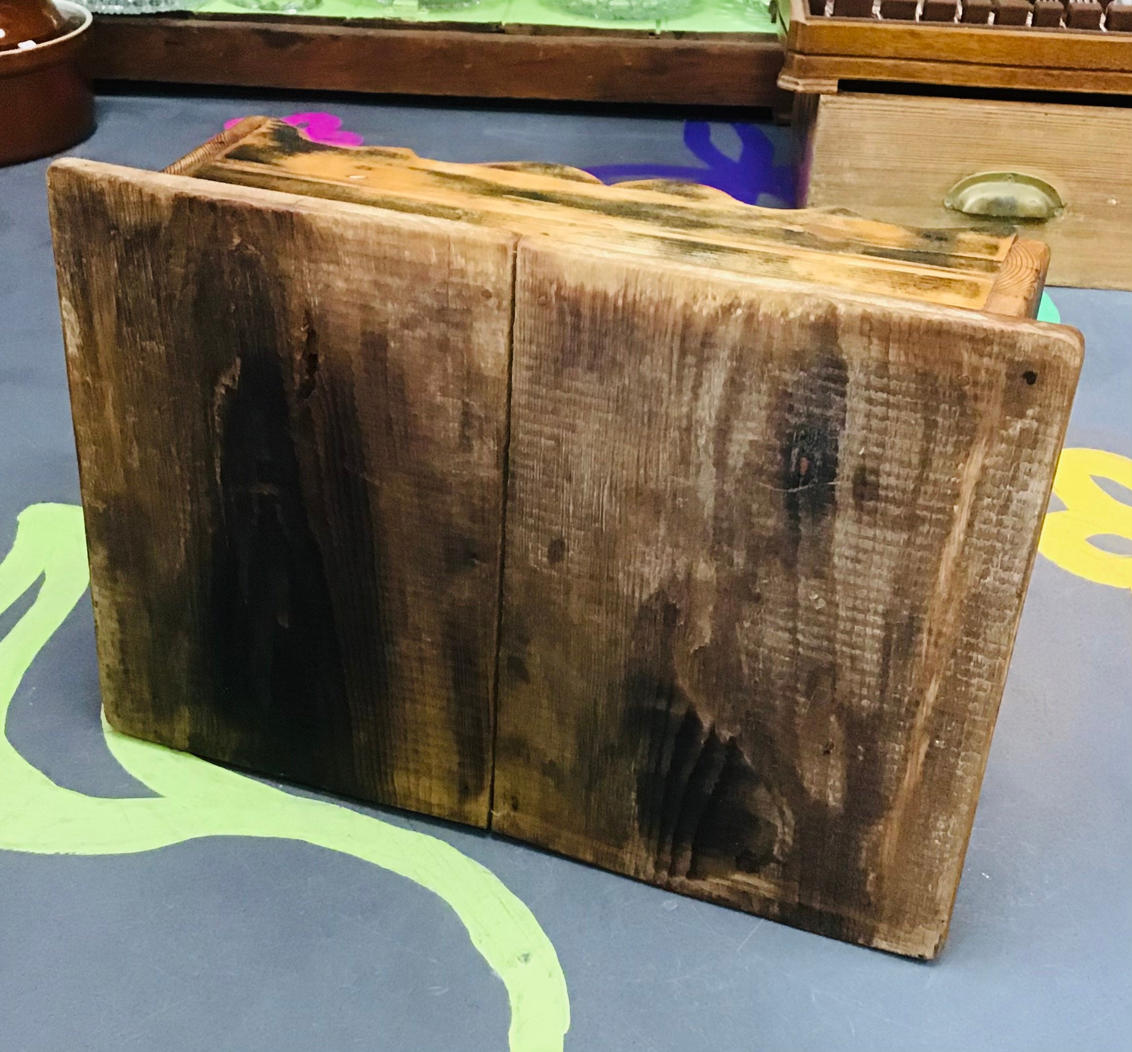 Gran caja de cubiertos de madera vintage | Etsy