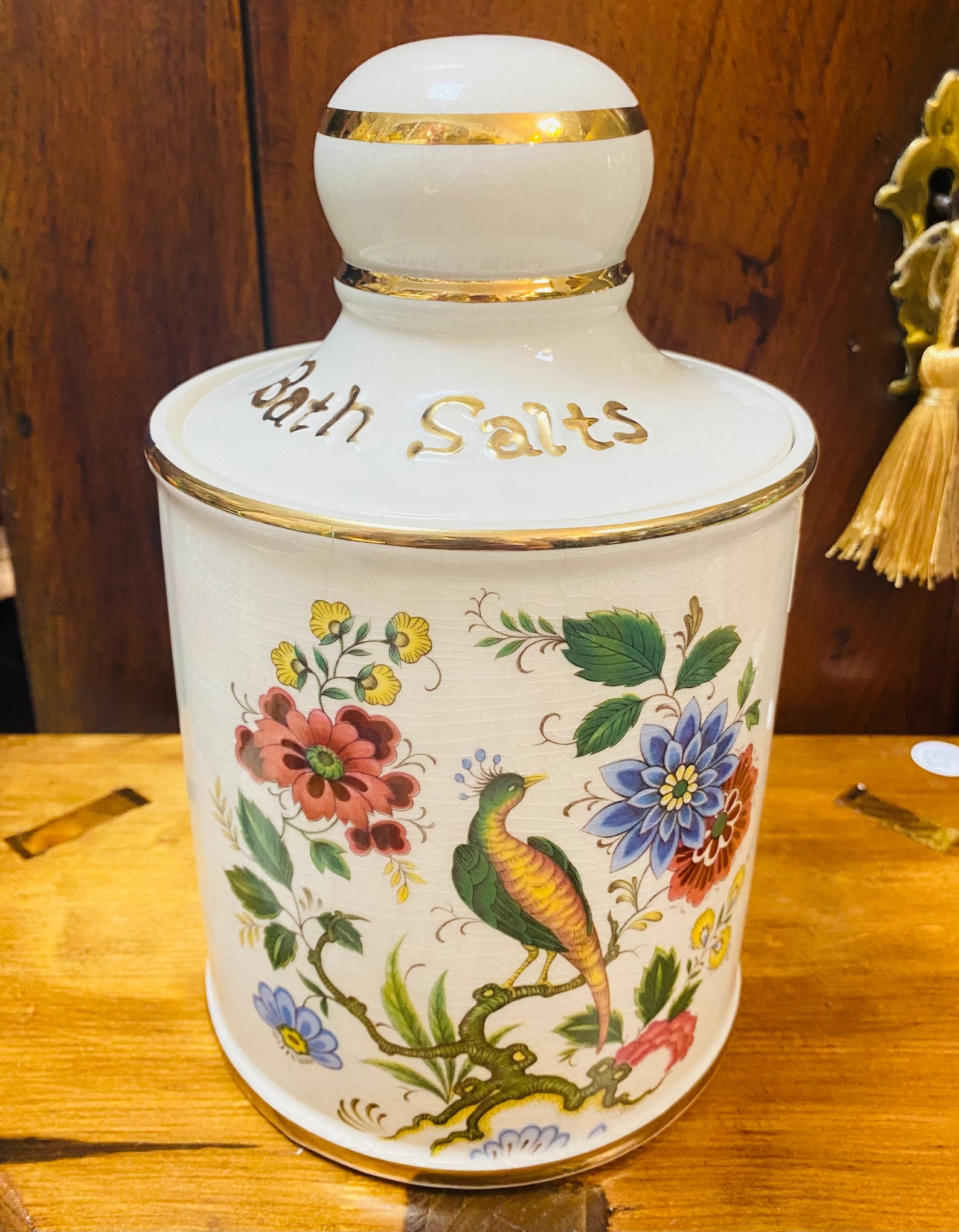 Vintage ceramic Bath Salts jar with lid by Price Kensington Etsy