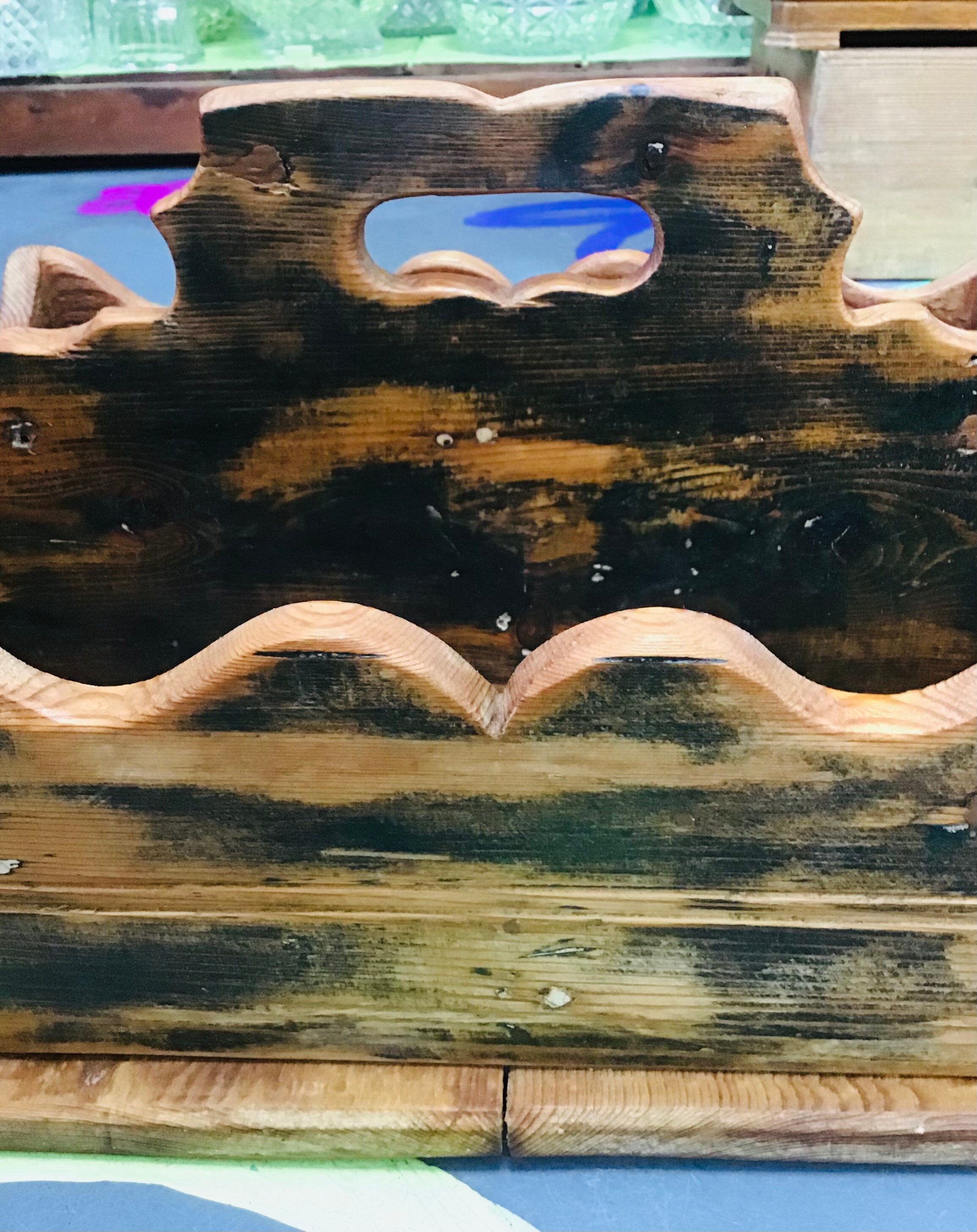 Gran caja de cubiertos de madera vintage | Etsy