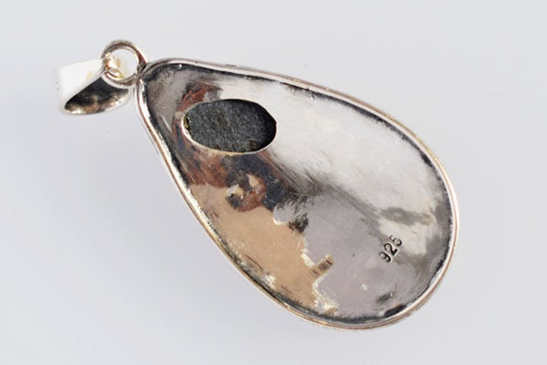 Handmade Solid 925 Sterling Silver Jewelry Gift Jewellery FSJ-3663 New Jewellery Natural Red Yellow Flashy Fire Ammolite Gemstone Pendant