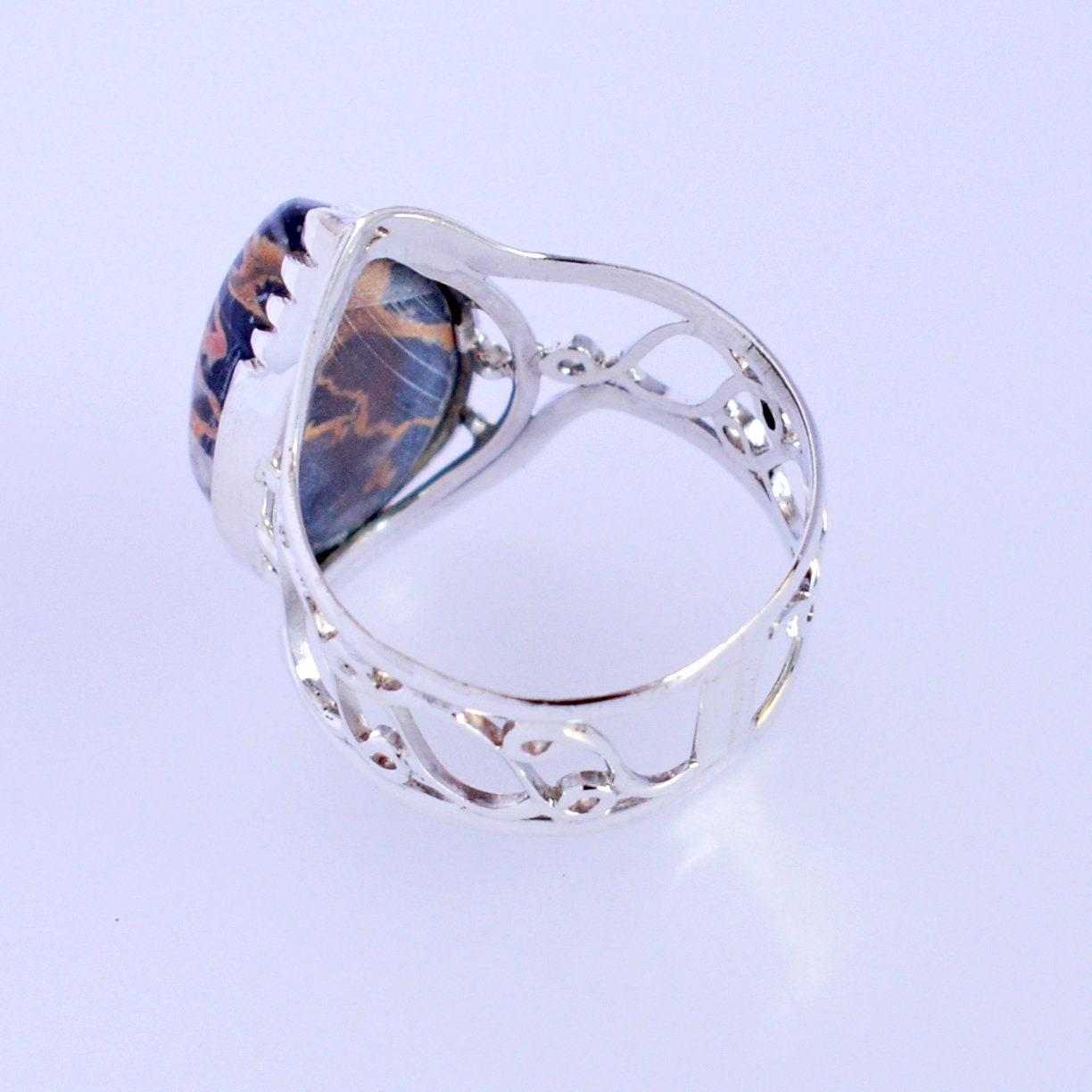 Natural Fire Agate Gemstone Ring 925 Solid Sterling Silver Etsy