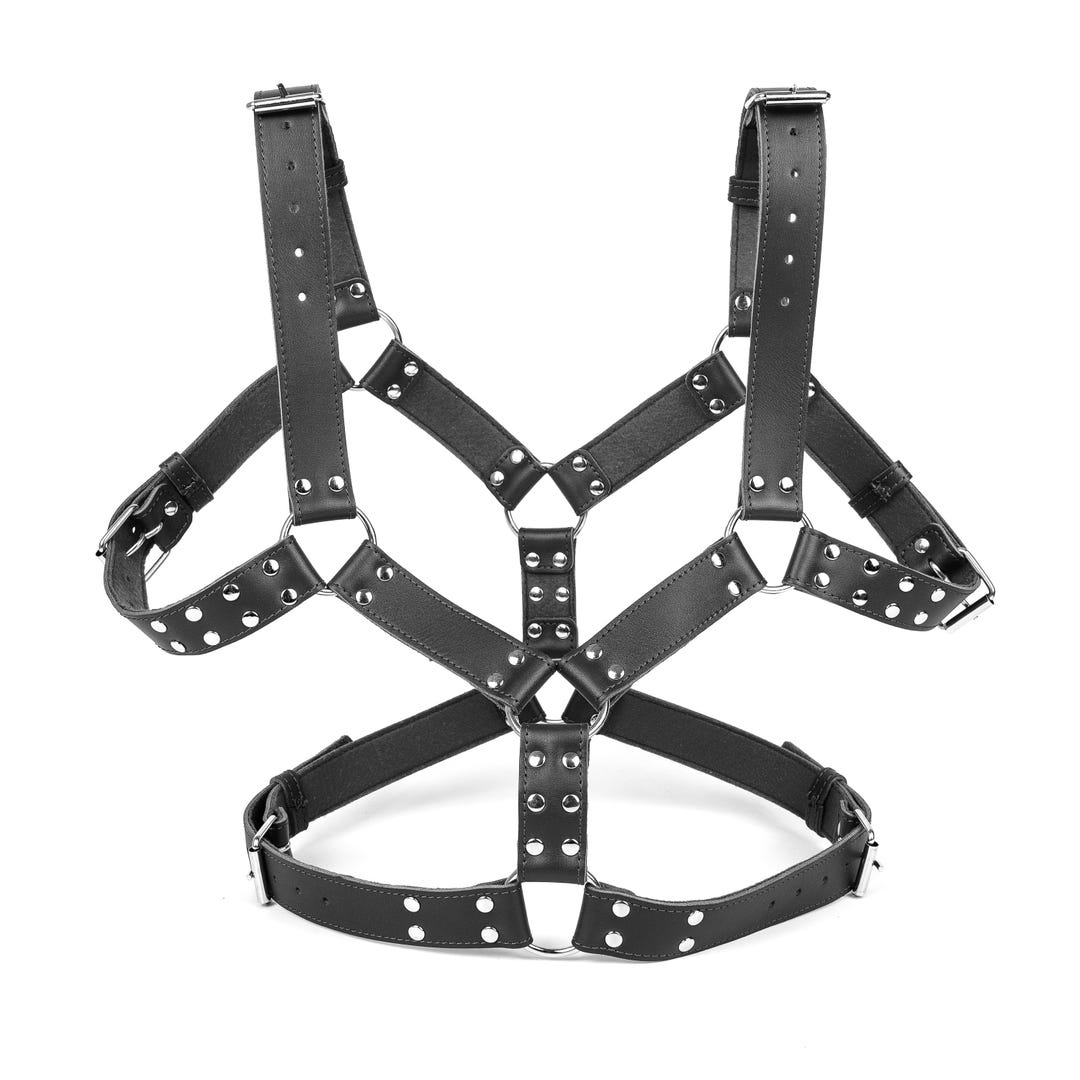 Chest Rack Harness Black Leather Chest Harness for Men – Adjustable Long Body Harness - Etsy