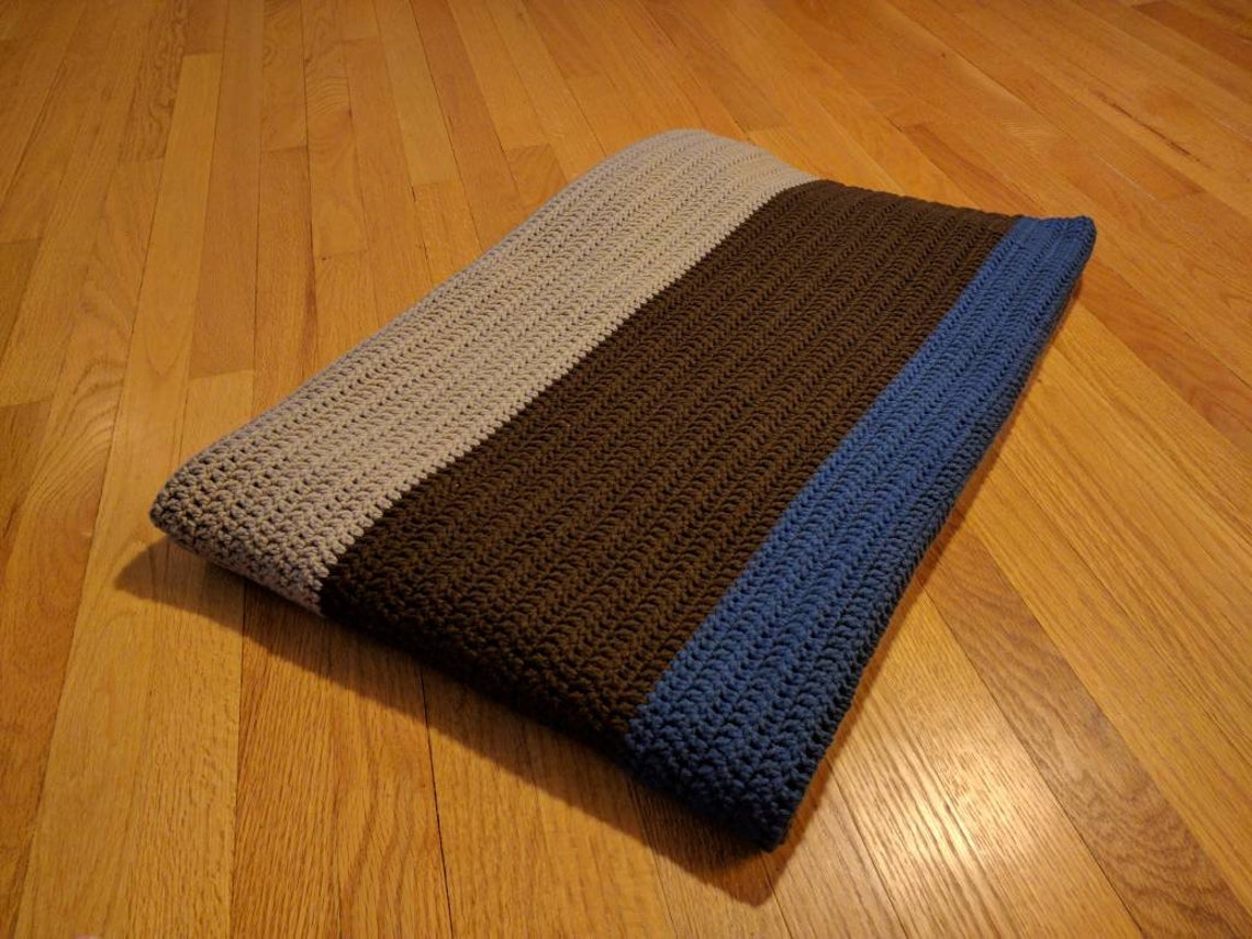 Double crochet stitch blanket Etsy