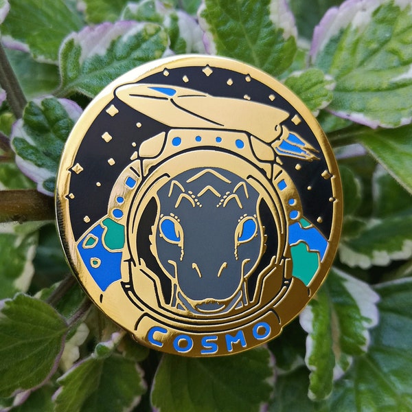 Cosmos | Épingle de dragon en émail dur | Noir Or Gris Bleu Vert Pin Badge Revers Broche Cadeau