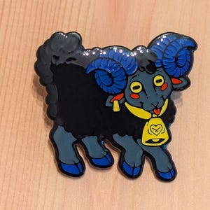 POLYRAMOROUS | Soft Enamel Epoxy Pride Pin | Polyamorous Queer LGBTQI Lapel Brooch Gift | Pride Pun Animal | Ram sheep | + Sticker AddOn