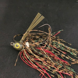 Custom weedless SwimJig Lure 30 Degree 3/0 Hook 1/2 oz Bluegill color