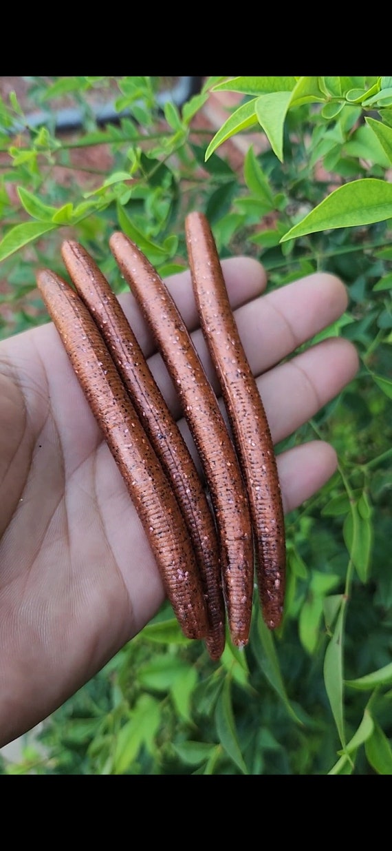 5 Stick Worms Copper Mellon Color (8 pack)