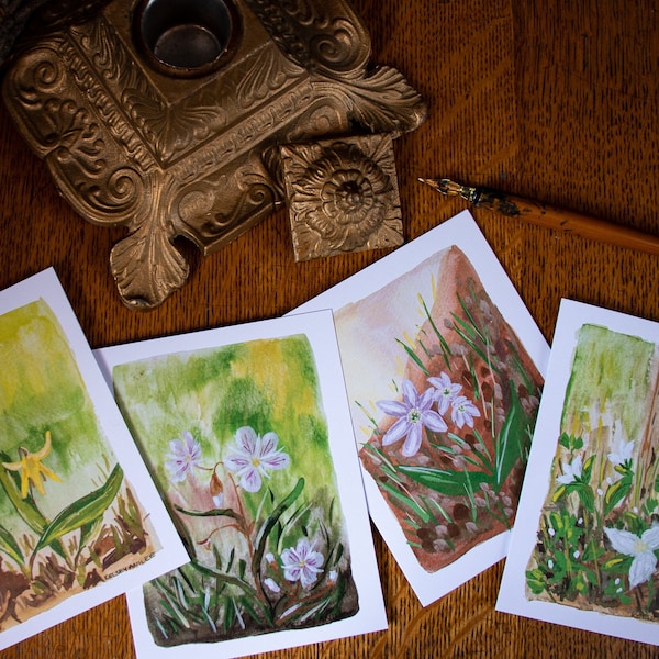 Spring Ephemerals Note Card Set