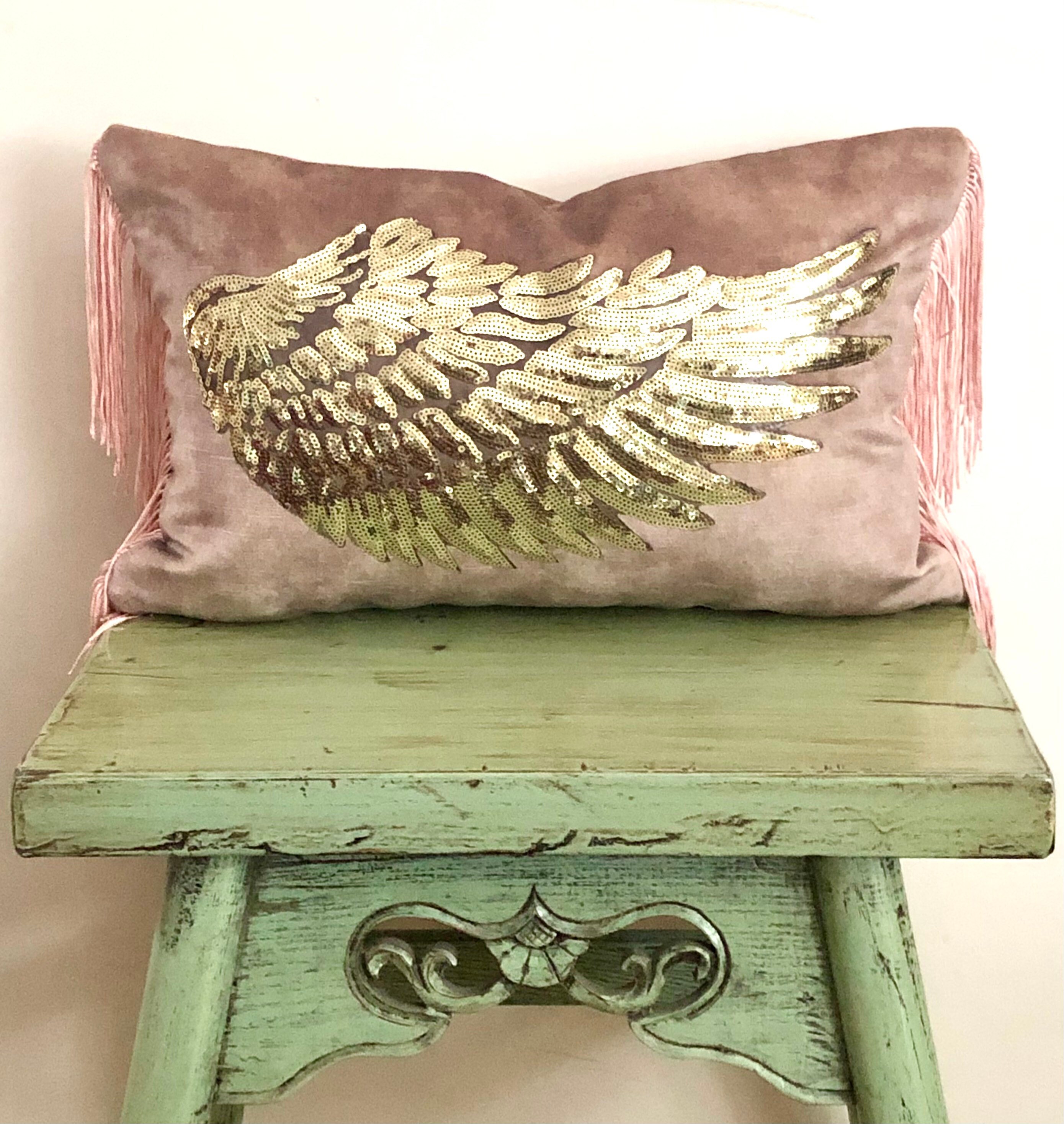 Coussin Lombaire Appliqué/Paillettes