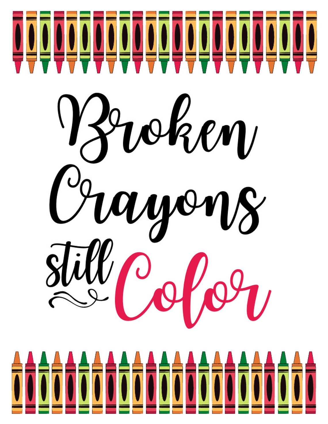 Broken Crayons Still Color Printable Wall Art A4 Instant | Etsy