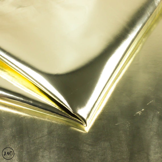 Metallic Foiled Leather - Gold