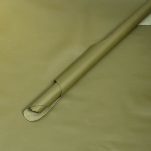 Vegetable Tanned Calf Hide Sides, Sage Green 0.9 - 1.0mm thick, A size panels