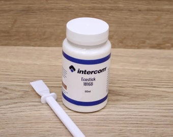 Pegamento Intercom Ecostick 1816B 100 ml, a base de agua, para trabajos en cuero.