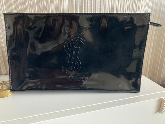 YSL Bag, yves saint laurent,black  clutch bag   p… - image 2