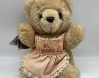 Peluche vintage de 8" #1 Mamá Oso Emociones Pestañas Etiquetas