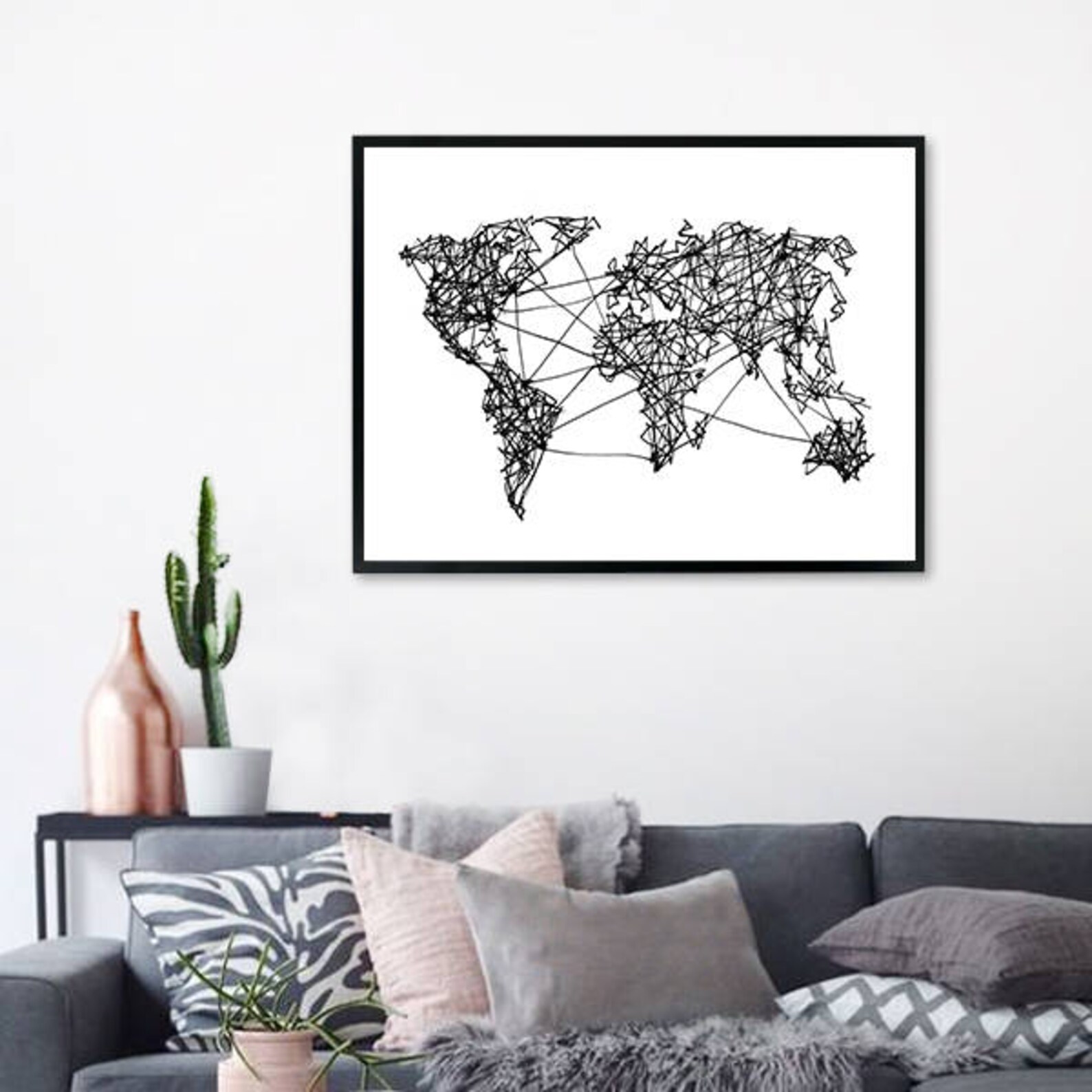World Map Print, World Map, World Map Wall Art, World Map Poster, Map ...