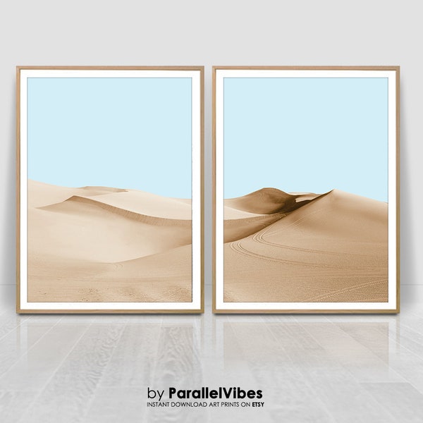 Sand Dunes imprimer, Affiche de voyage, photographie du désert, art imprimable, art mural imprimable, impression d'art paysager, fond blanc, minimalisme