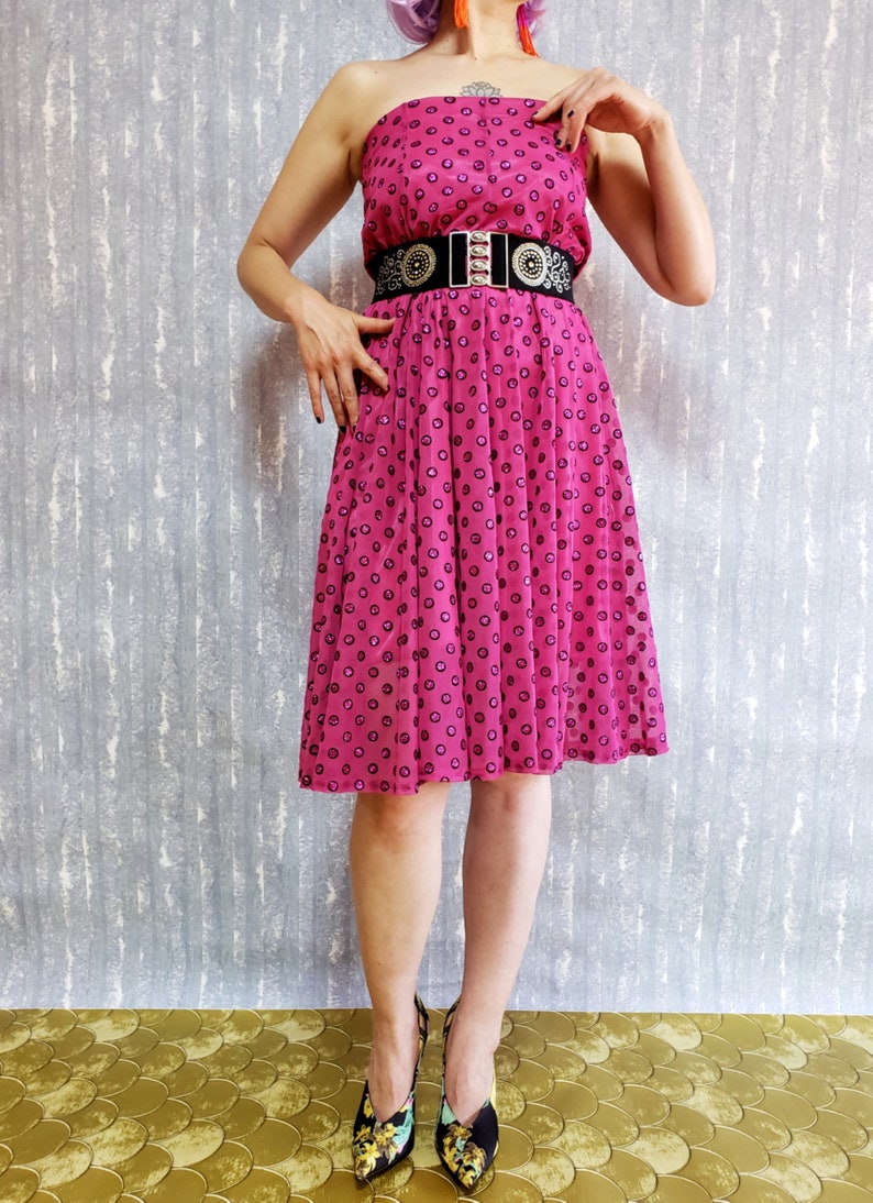 latin dance japan dots print skirt circular skirt, ballroom dance stage costume rose red party dress vintage 2ways skirt gorgeous