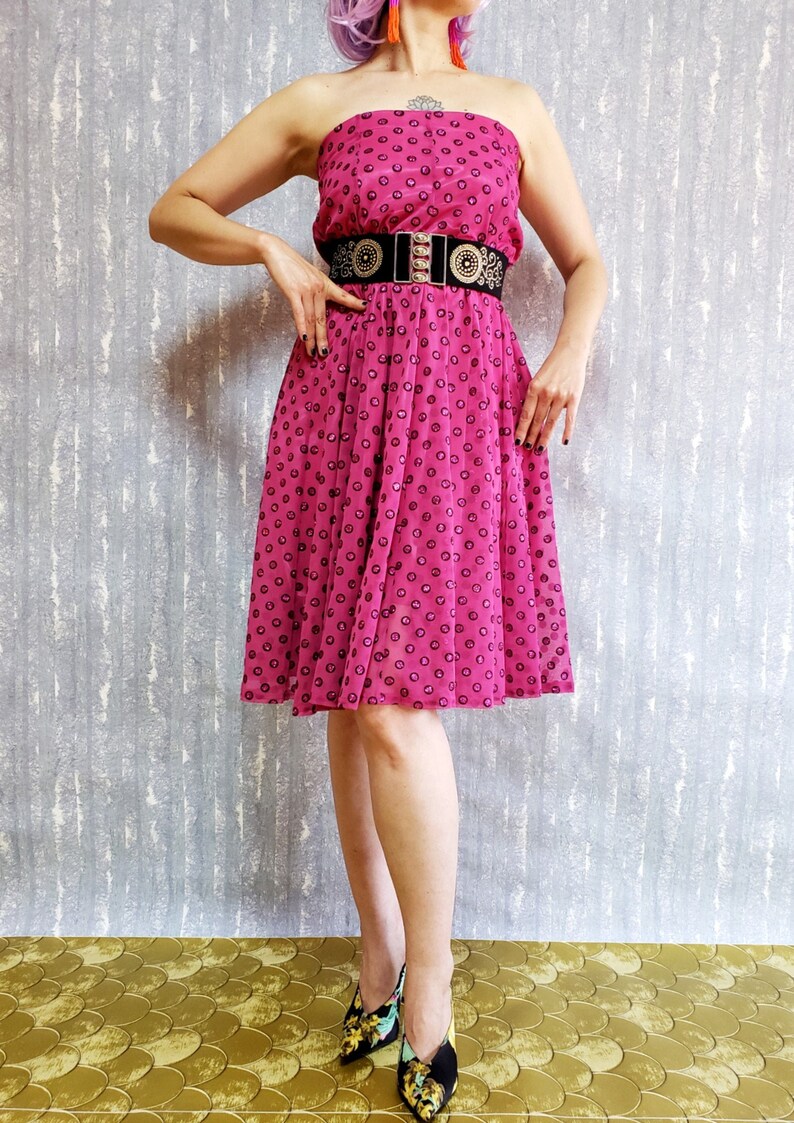 latin dance japan dots print skirt circular skirt, ballroom dance stage costume rose red party dress vintage 2ways skirt gorgeous