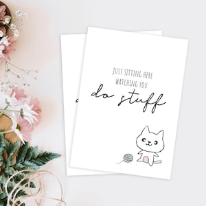 Postkarte "Ich sitze nur rum..."