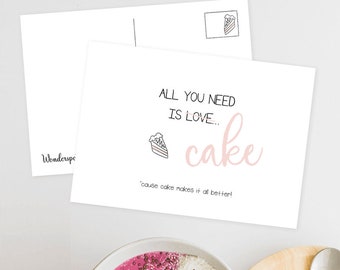 Postkarte "Kuchen Liebe"