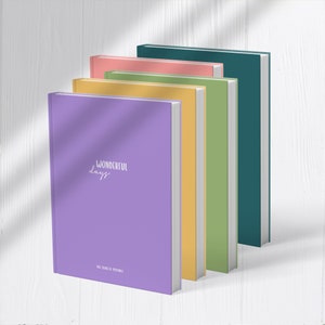 5 year planner, calendar & notebook in A5, various colors
