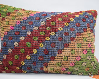 bohemian kilim pillow geometric design pillow turkish cecim pillow anatolian pillow home decor pillow 16x16 inch pillow cover  code 23