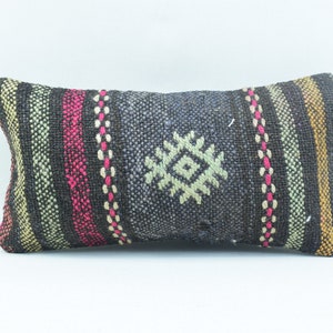 copertura del cuscino kilim lombare turco decorazioni per la casa cuscino rustico cuscino divano cuscino tessuto a mano kilim di lana cuscino 8x16 cuscino fodera per cuscino 433