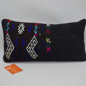 Cuscino turco, cuscino di lana, cuscino, cuscino arredamento azteco, cuscino kilim arredamento etnico, cuscino Boho, cuscino turco 8 x 16 copertura cuscino 1155